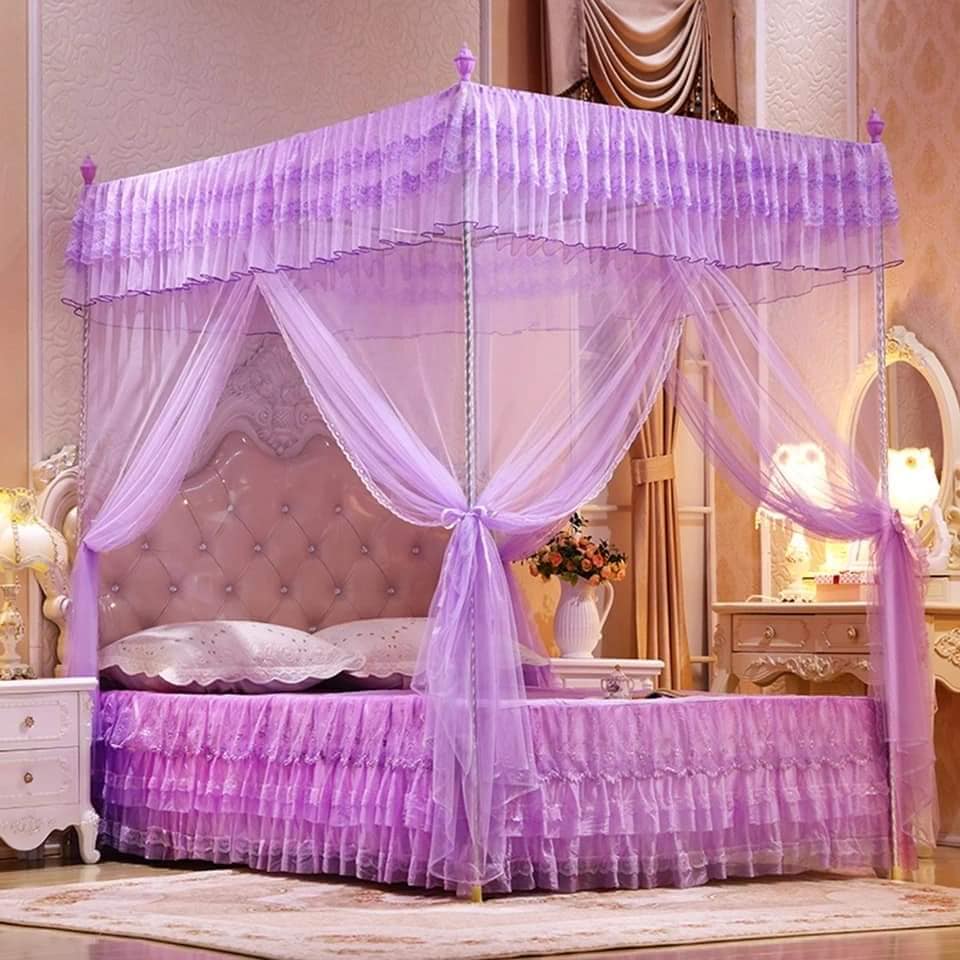 4 STAND MOSQUITO NET( PURPLE)