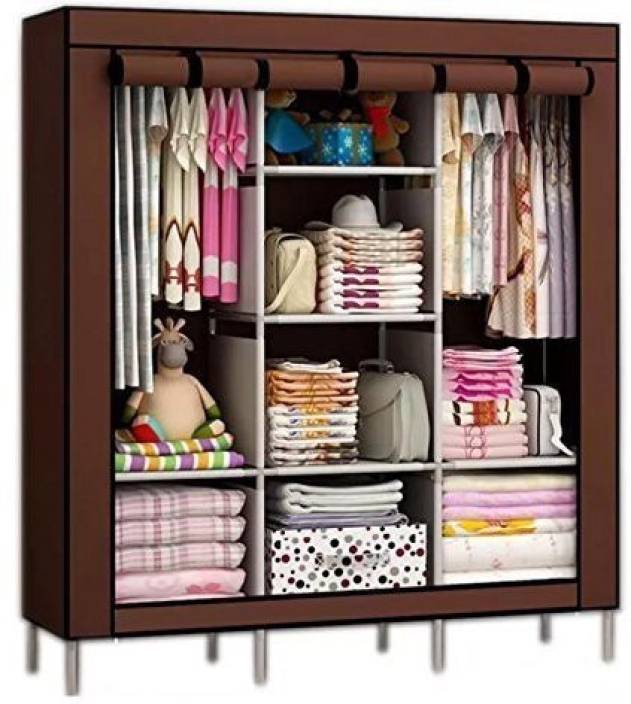 3 COLUMN WARDROBE (BROWN)