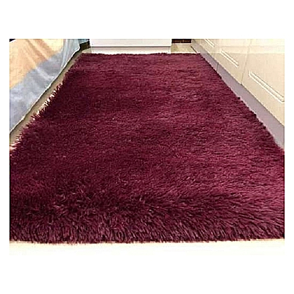 7*10 FLUFFY CARPET(MAROON)