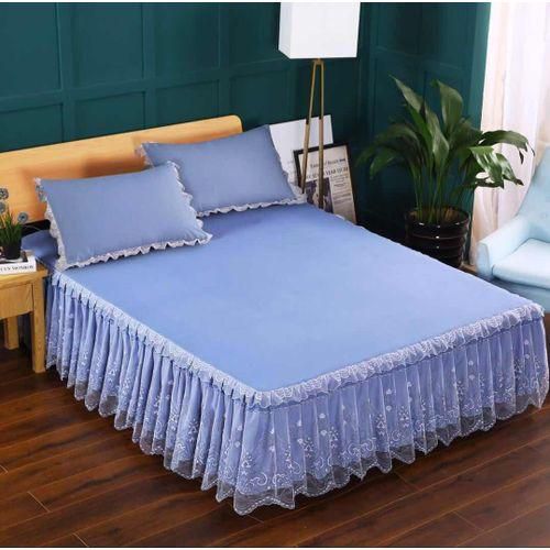 5*6 3PC BED SKIRT(Blue)