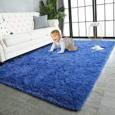 Fluffy Carpets (7x10-Royal Blue)