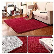 Fluffy Carpets (7x10-Maroon)